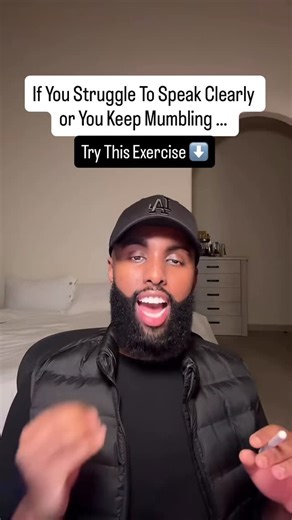 Dino | Self-Expression & Presence on Instagram: "If people struggle to understand you, it’s rarely about intelligence. It’s usually articulation. Here’s a simple drill 👇 • Put a pen in your mouth • Speak slowly • Over-enunciate every word ⏱ 2–3 minutes a day 📆 Do it consistently for a week When you take the pen out, your speech feels clearer without trying. Less mumbling. Less repeating yourself. More control. Especially helpful if English isn’t your first language or you’ve picked up bad spea