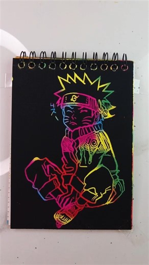 Naruto uzumaki drawing on magical scratch note ✨#shorts #naruto #drawing #narutouzumaki