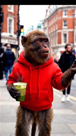 Monkey walk in London #Shorts