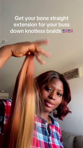 Get your bone straight braiding extension from me now in USA 🇺🇸#bonestraight #viral #hair