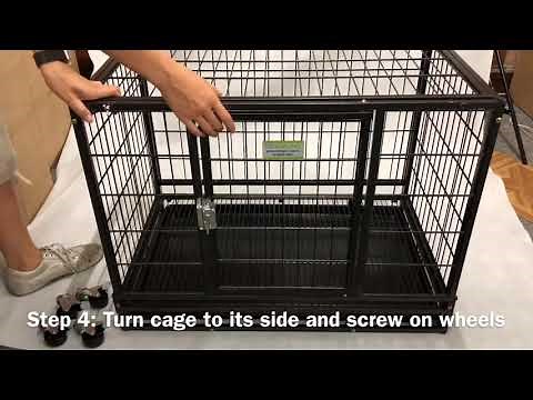 Assembly demonstration for VEBO Metal Tube Stackable Dog Cage