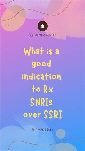 When to choose SNRI over SSRI #antidepressants #medication #medical