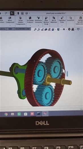 Planetary Gear Assembly | SolidWorks 3D Modeling & Animation ⚙️ || #SolidWorks #MechanicalDesign