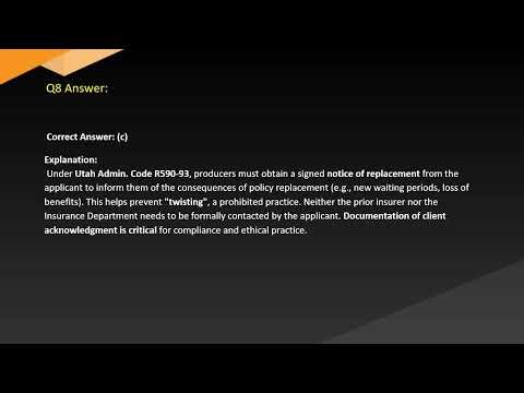 Utah Life And Health Insurance Exam Free Practice Questions Set Two