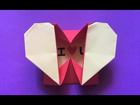 How to make an easy Origami heart box & Envelope paper/heart box origami tutorial