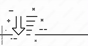 Button menu. Arrows, tiles, sliders, buttons for the site and presentation, charts, circles, shapes, etc. Chart concept. One line drawing animation. Motion design. Animated technology logo. Video 4K