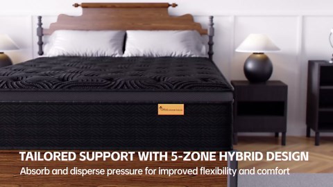 Full Size Mattress, 12 Inch Hybrid Mattresses with Durable Support, Motion Isolation & Individually Pocket, 100 Night Trial, Pressure Relief for Silent Sleep