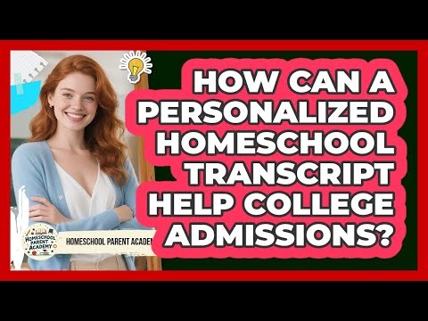 How Can A Personalized Homeschool Transcript Help College Admissions? - Homeschool Parent Academy