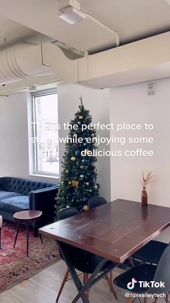 Perfect place to get some homework done! #coffee #study #foxvalleytech