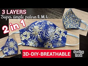 Mask Hack You will Love | DIY 3 layers Face Mask | Easy Pattern Mask | Face Mask Sewing Tutorial