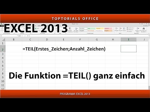 Einen Teil des Textes einer Zelle extrahieren mit TEIL (Excel)