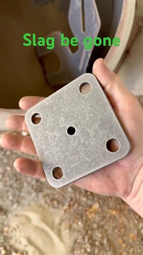 Slag/dross removal with a cement mixer