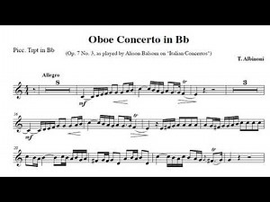 Albinoni Oboe Concerto in Bb - Alisom Balsom - PIccolo Trumpet in Bb
