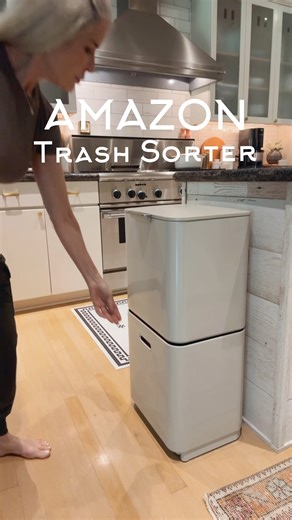 https://amzlink.to/az082DFiwoZ98 3 in 1 Trash sorter makes everyday life easier. I used to walk to my pantry to recycle. You can imagine a little laziness from day to day. This space saving 60 liter trash can separates regular trash, recycle, and food compost. You can use each compartment according to your own needs. Every detail designed to make dealing with trash easier and faster. Odor fighting carbon filter lasts 10 years before replacing. This is a must for busy families. XO ~ Julie #amazon