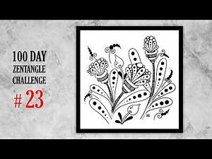 23 # 100 days of tangling | zentangle 100 day challenge | zentangle doodle art | zentangle art