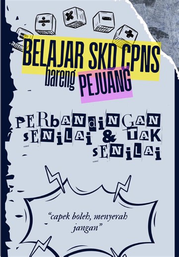 ➡️ Trik Cepat TIU CPNS: Bedain Perbandingan Senilai & Tidak Senilai! Belajar logika perbandingan di TIU CPNS 💡 Simak cara cepat membedakan senilai vs tidak senilai biar nggak tertukar saat ujian! 💪 #CPNS2026 #TIU #SoalCPNS #PerbandinganSenilai #fyp