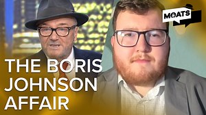 "INTERVIEW: Boris Johnson, dubbed a pound shop Nigel Farage, by a former ally, told a parliamentary committee he wasn’t there at Partygate, but if he was he left before the law was broken! James Giles reports Follow MOATS on Facebook #JamesGiles" | George Galloway