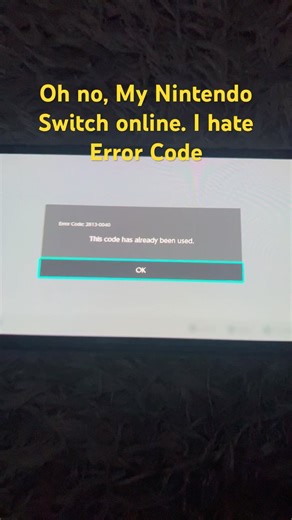 Nintendo switch Online - I hate Error Code
