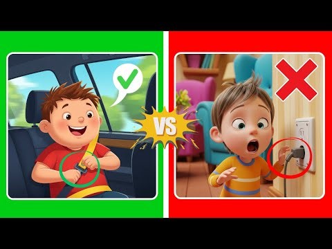Safe or Dangerous 🚦 Kids Safety Quiz Fun Learning Game (Ages 3–6)