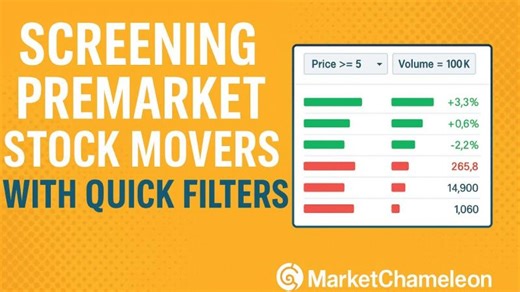 Premarket Stock Movers: Screen and Evaluate with Quick Filters | WILLIAM MCBRIDE posted on the topic | LinkedIn
