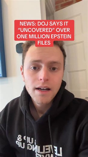 Aaron Parnas on Instagram: "NEW: The DOJ says it has “uncovered” over a million new Epstein documents."