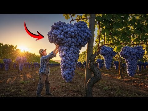 Inside the Giant Grape Farming & Processing Line: How Huge Grapes Become Wine, Jam and Syrup
