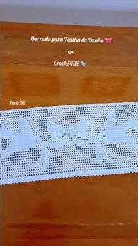 Crochet Filet Stitch Border for Bath Towel 🎀 🐦 #tutorial #crochet #easycrochet #trend #crochetborder
