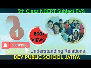 CLASS 5TH EVS CHAPTER 1 [NCERT] (EXPLAINED IN HINDI) RBSE/CBSE | UNDERSTANDING RELATIONS
