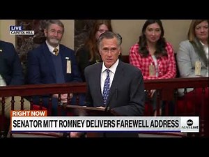 LIVE: Utah Senator Mitt Romney delivers farewell address from Senate floor