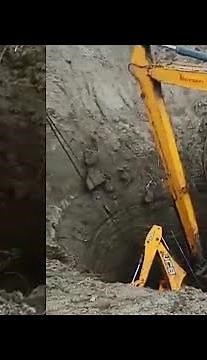 JCB Backhoe Got Accident - Recovery by hyundai 210 Excavator, jcb accident live #jcbaccident