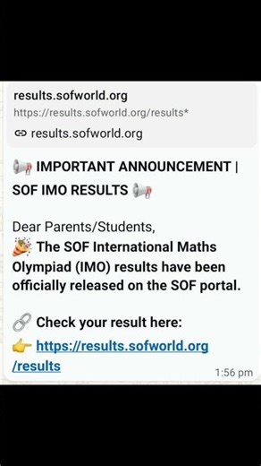 SOF IMO RESULT 2025-2026 OUT #SOF