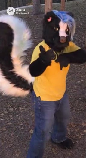 FustyTheSkunk spraying (AI)