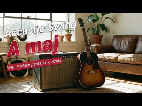 Upbeat Acoustic Swing in A | Happy Folk Pop Backing Track