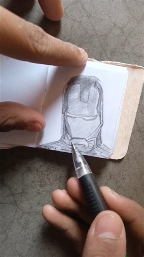 iron Man drawing with small book🔥 #shots...