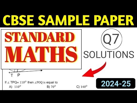 Maths class 10 Sample Paper Solutions 2025 cbse | Standard Maths Sample question Paper Solutions Q7