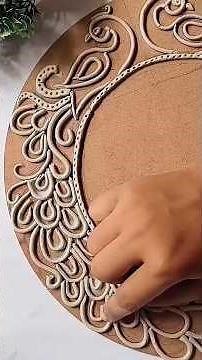 Elegant Clay Wall Plate Design | Easy DIY Home Decor Idea #shorts #craftideas #clayart #lipanart
