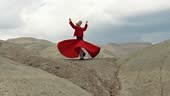 Sunset and whirling at the mountain, sufi. sufi whirling is a form of...