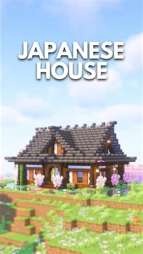 Cozy Japanese House 🌸 | Sakura Starter Base #minecraft #minecraftbuild #minecrafttutorial #shorts