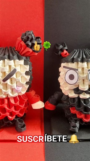Pucca ❤️ Y Garu 🖤 De Origami 3D #pucca #garu 👍🍀