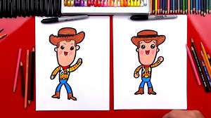 How To Draw Cartoon Woody From Toy Story