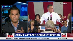 Obama attacks Romney's record