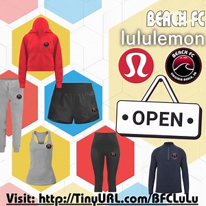 1.4K views | Looking for some trendy swag? Check out our Beach FC Lululemon Apparel Store --- only open for 2 weeks. Visit TinyURL.com/BFCLuLu #BeachFCProud | Beach FC - Virginia Beach, VA | Facebook