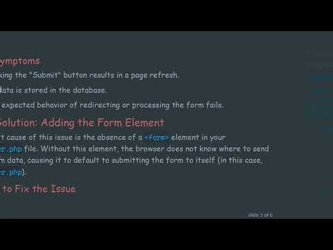 How to Fix the PHP Submit Request Not Working Issue in Your User Registration System