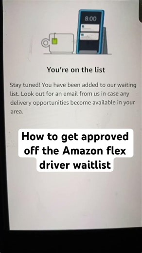 How to get off the Amazon flex driver waitlist #amazonflex #waitlist #gigdriver #deactivate #gigs