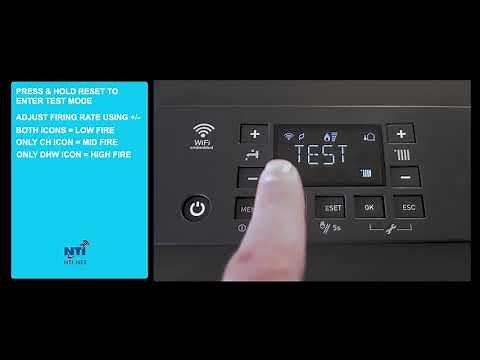 How to put the NTI Trx Boiler into Test Mode