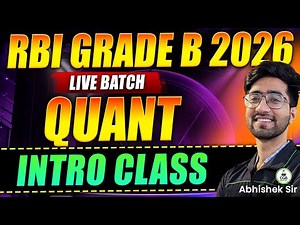 RBI Grade B 2026 Live Batch | Quant Strategy Video | RBI Quant Complete Strategy | Beginner Stretegy