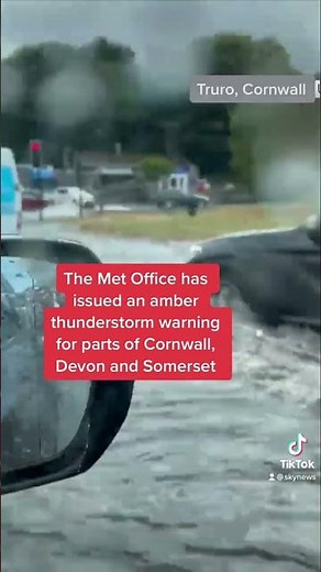 Heavy rains and flash floods hit Cornwall