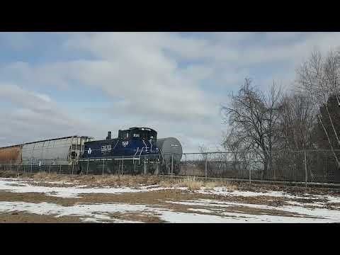 SW1500 switching the Ingredion yard. Cardinal, Ontario. Feb. 25/24.