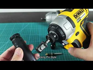 DeWALT Impact Driver Socket Adapter & Square to Hex Bit Adapter