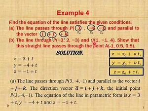 Topic# 2 Vector Valued Functions Lines and Planes part3